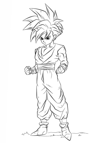 Desenho de Dragon Ball Imprimivel para Colorir e Pintar