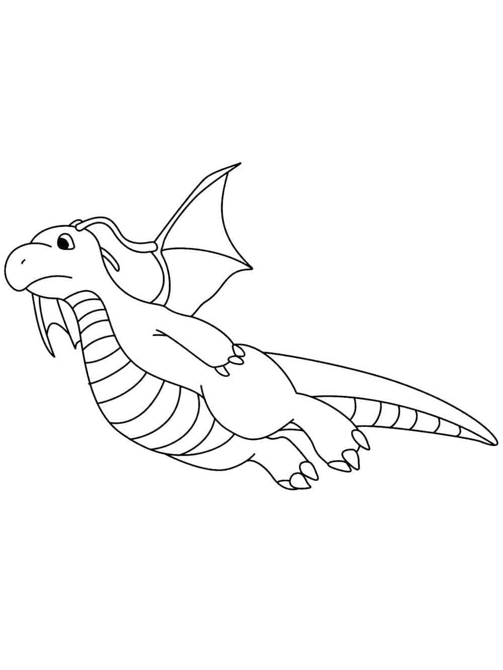 Desenho de Dragonite de Pokemon para Colorir e Pintar