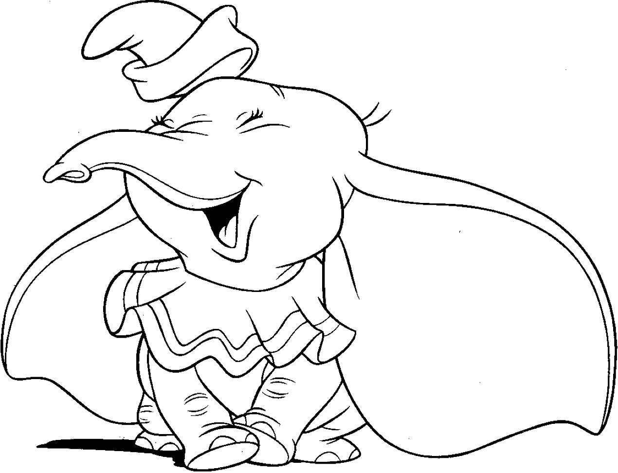 Desenho de Dumbo no Circo para Colorir e Pintar