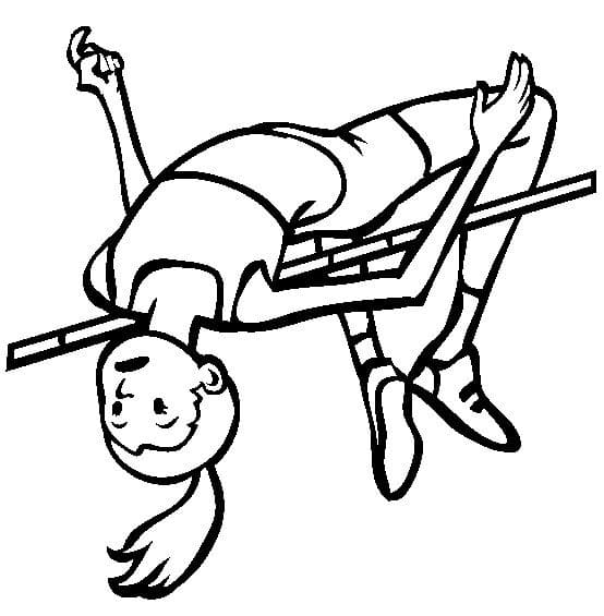 Desenho de Pulo Alto para Colorir e Pintar