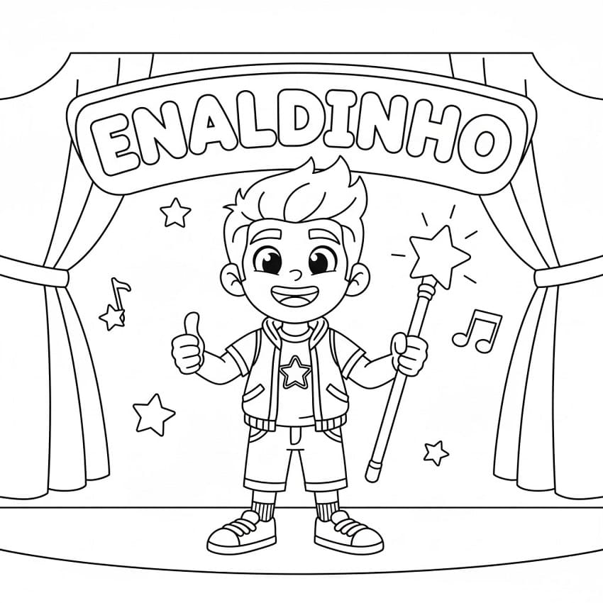 Desenho de Enaldinho Imprimivel para Crianças para Colorir
