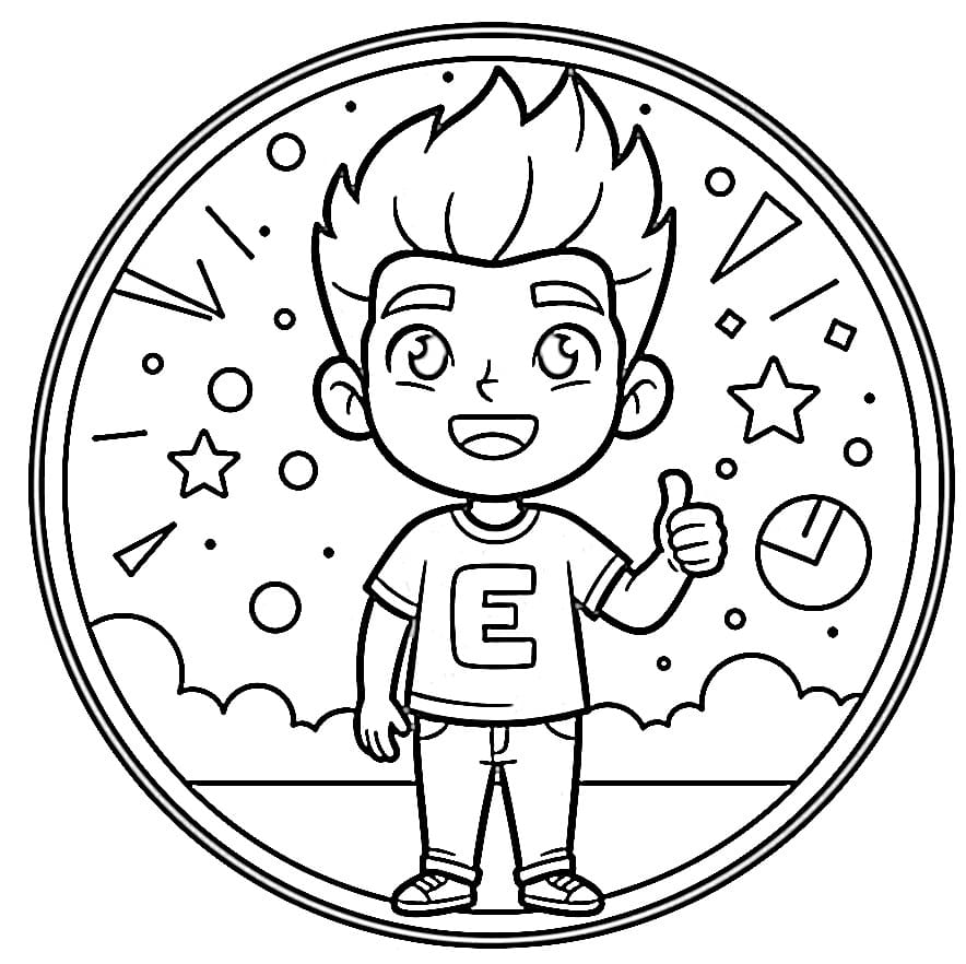 Desenho de Enaldinho para Crianças de 3 Anos para Colorir