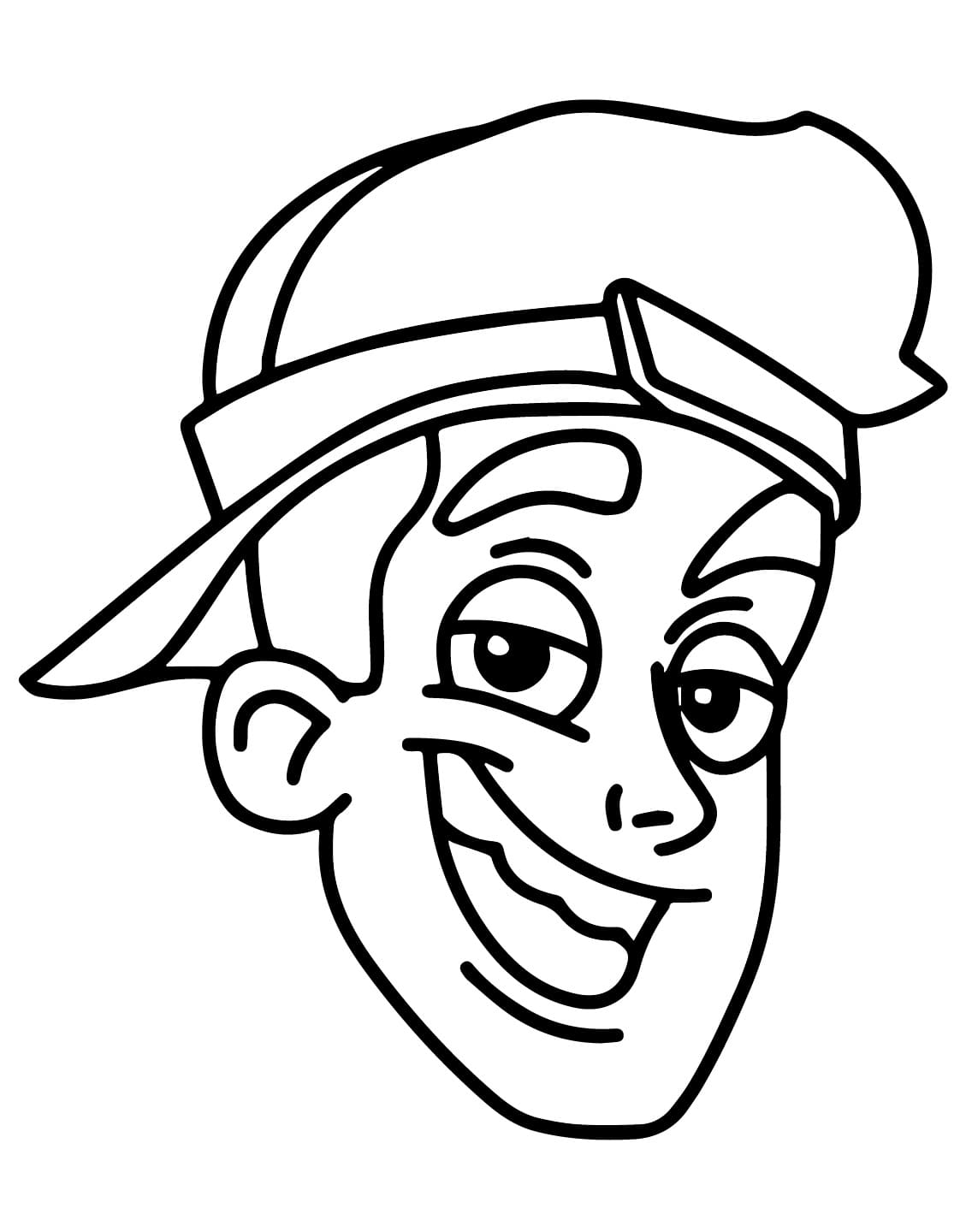 Desenho de Enaldinho Sorrindo para Colorir
