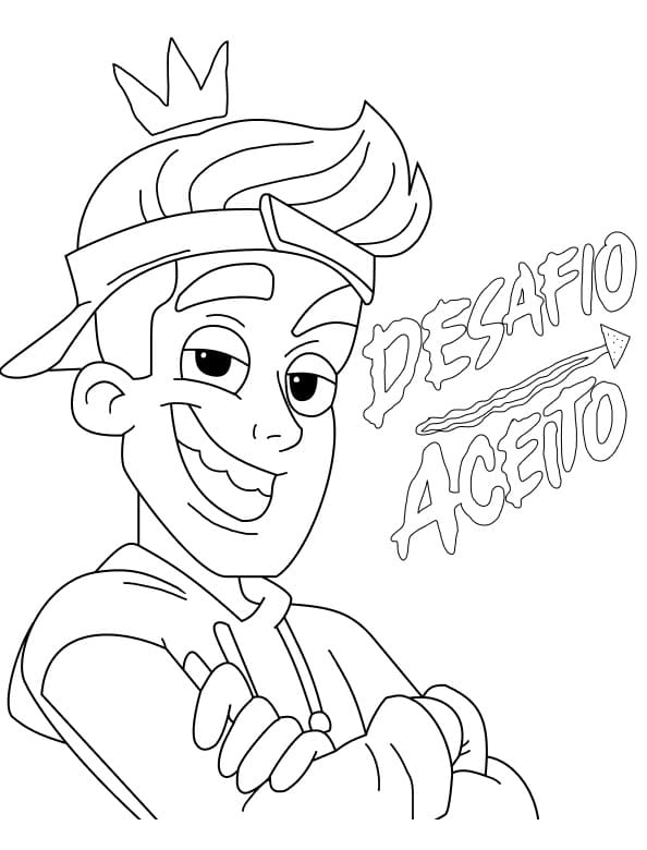 Desenho de Pintura de Enaldinho para Colorir