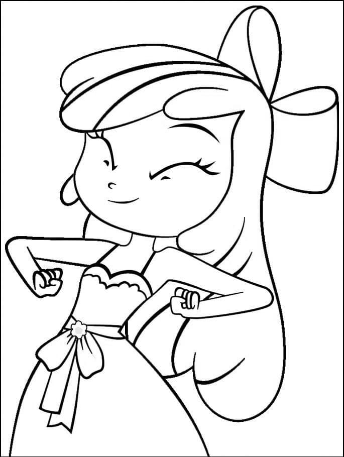 Desenho de Equestria Girls para Colorir com Giz de Cera Download e Pintar