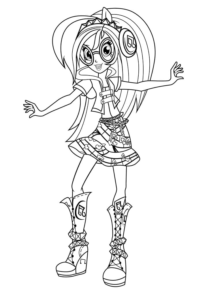 Desenho de Equestria Girls para Colorir com Tinta Guache Download e Pintar