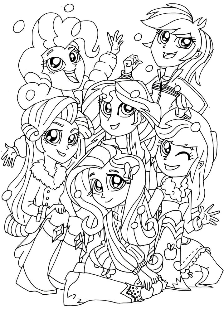 Desenho de Equestria Girls para Colorir Download e Pintar