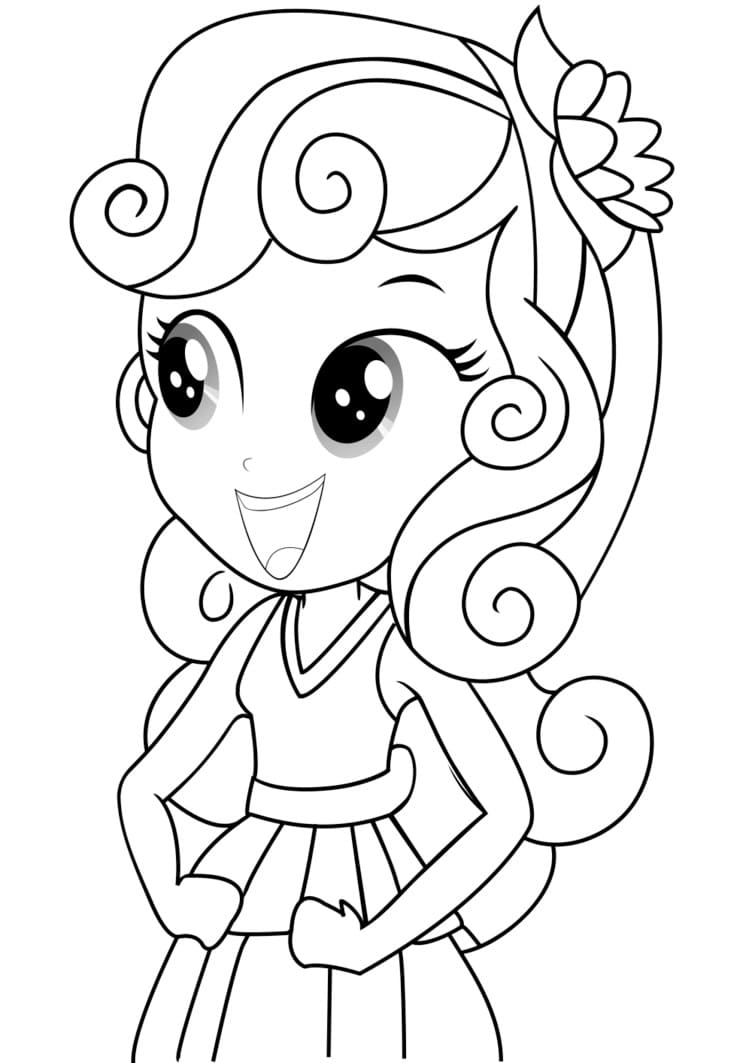 Desenho de Equestria Girls para Colorir Download Pdf e Pintar