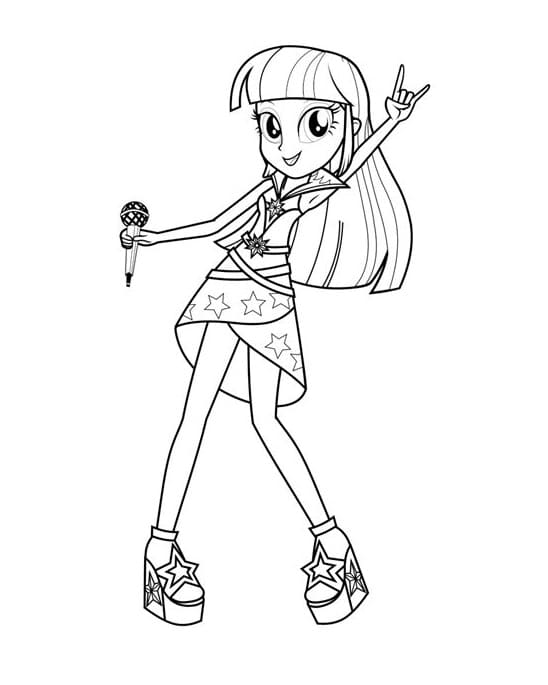 Desenho de Equestria Girls para Colorir e Pintar