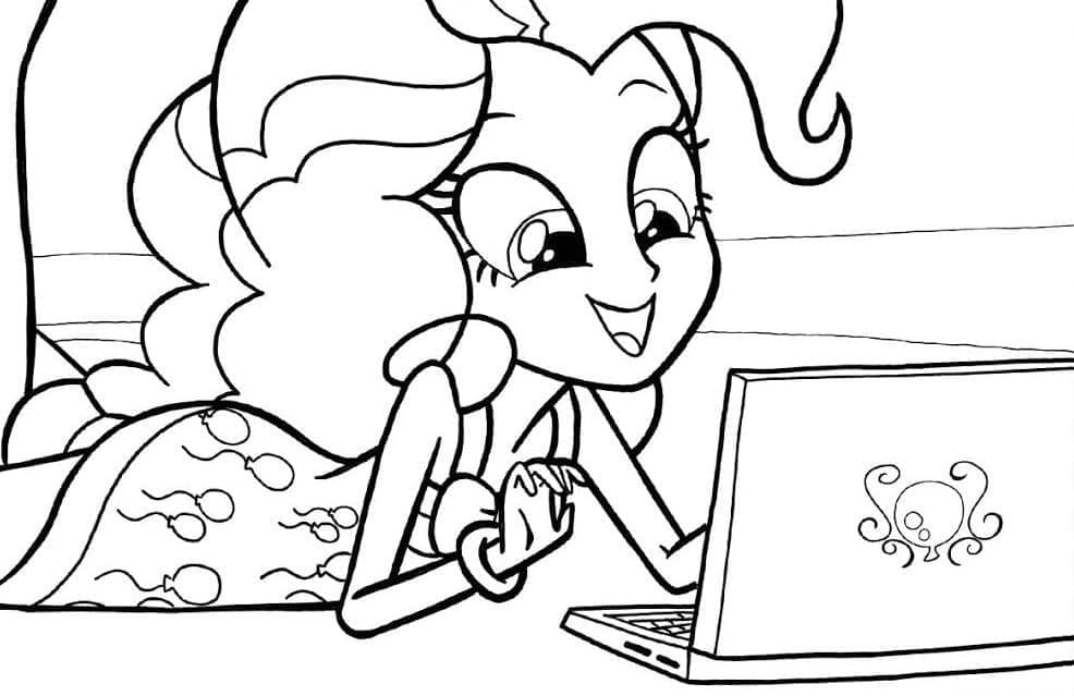Desenho de Equestria Girls para Colorir Grátis Download e Pintar