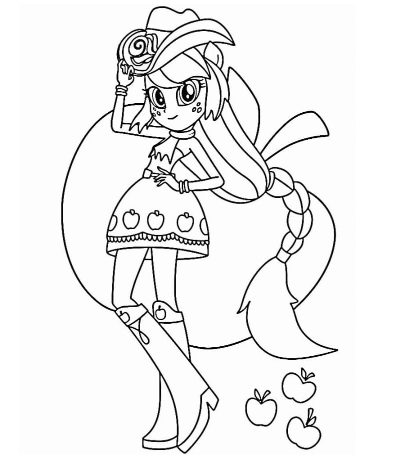 Desenho de Equestria Girls para Colorir Grátis Pdf e Pintar