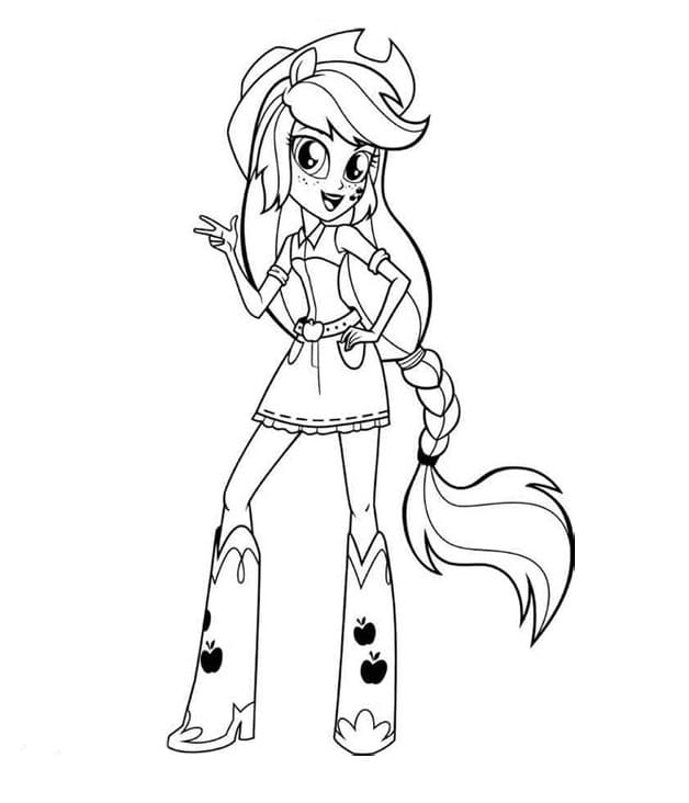 Desenho de Equestria Girls para Colorir Pdf Download e Pintar