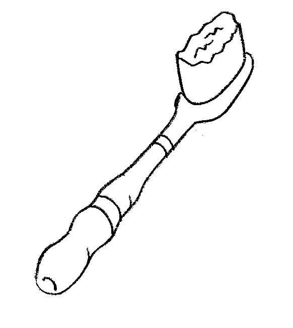 Desenho Escová de Dente Fácil para Colorir e Pintar