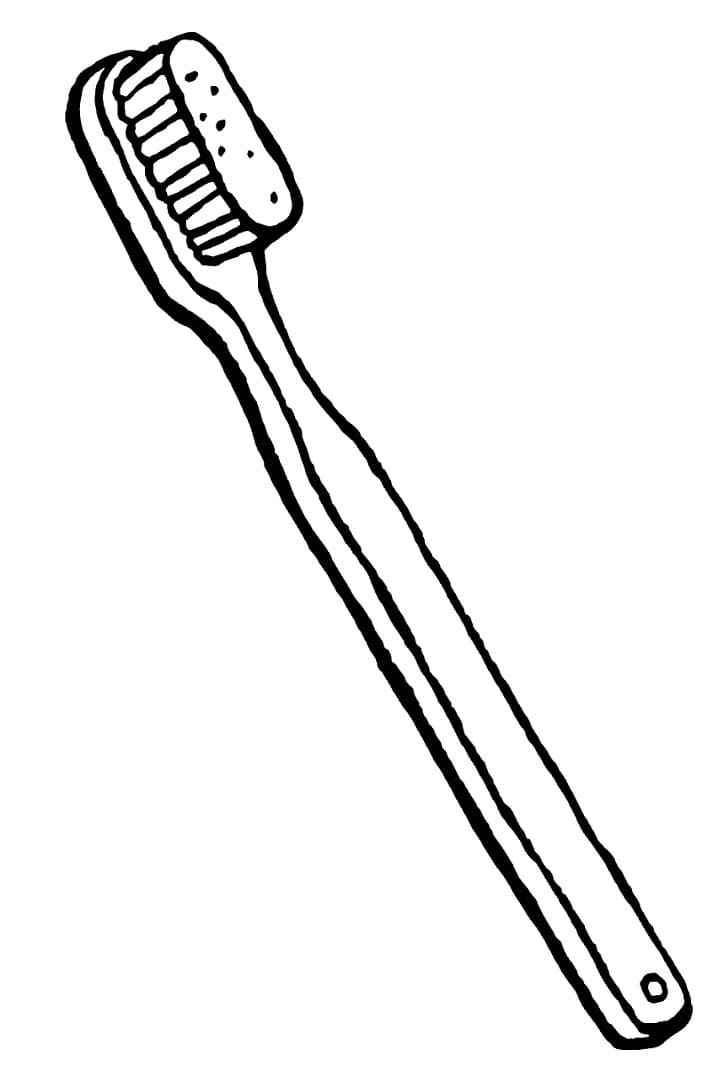 Desenho Escová de Dentes e Pintar