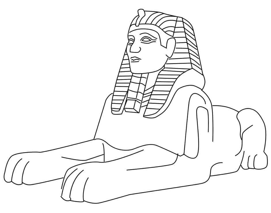 Desenho de Esfinge para Imprimir Lápis de Cor e Pintar