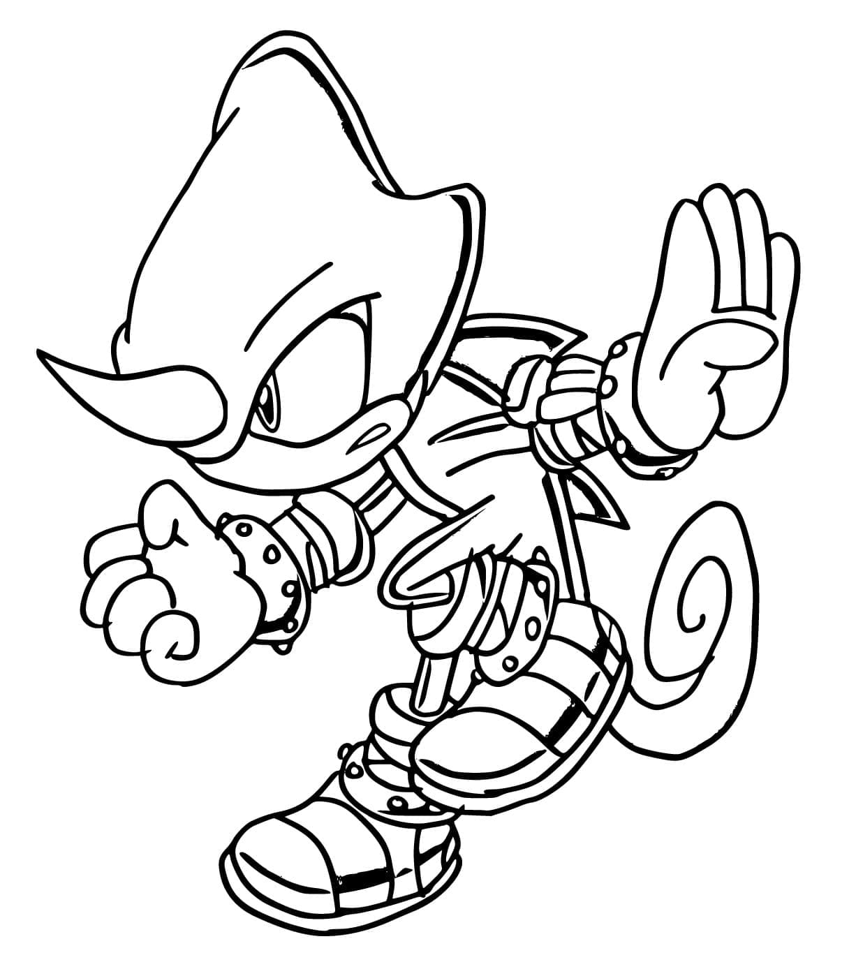 Desenho de Espio The Chameleon Irritado para Colorir e Pintar