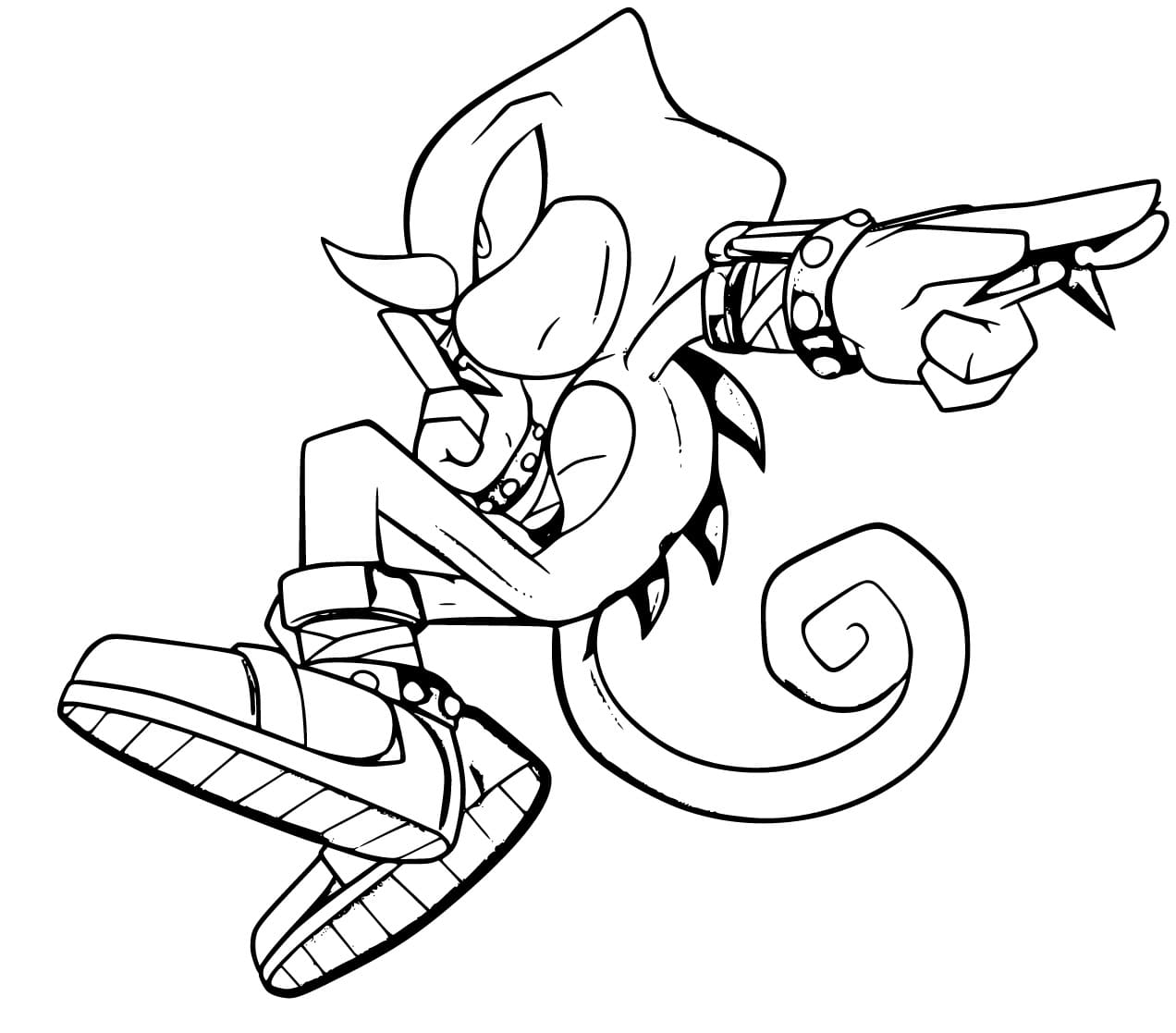 Desenho de Espio The Chameleon para Crianças para Colorir e Pintar