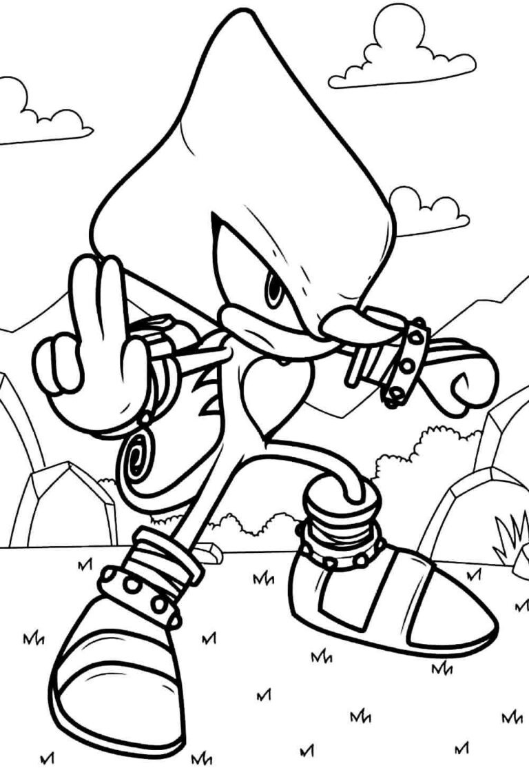 Desenho de Espio The Chameleon de Sonic para Colorir e Pintar