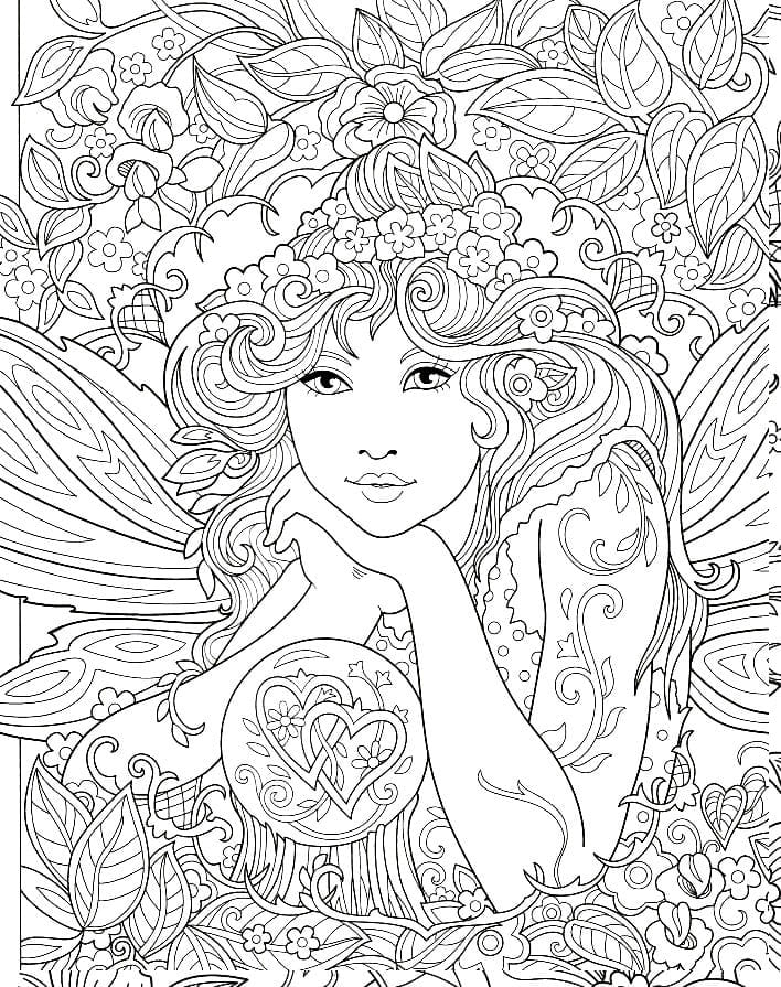 Desenho de Fada Maravilhosa para Colorir e Pintar