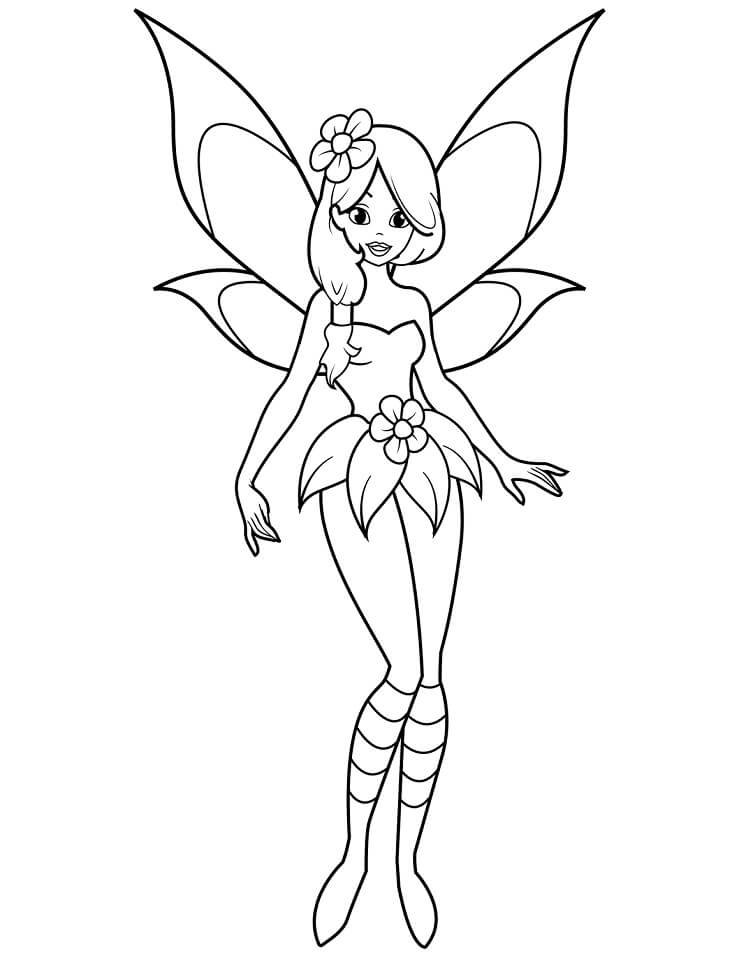 Desenho de Fada Imprimivel Download e Pintar