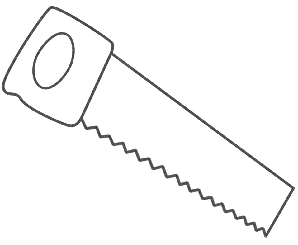 Desenho de Cerrote Fácil para Colorir com Lápis de Cor e Pintar