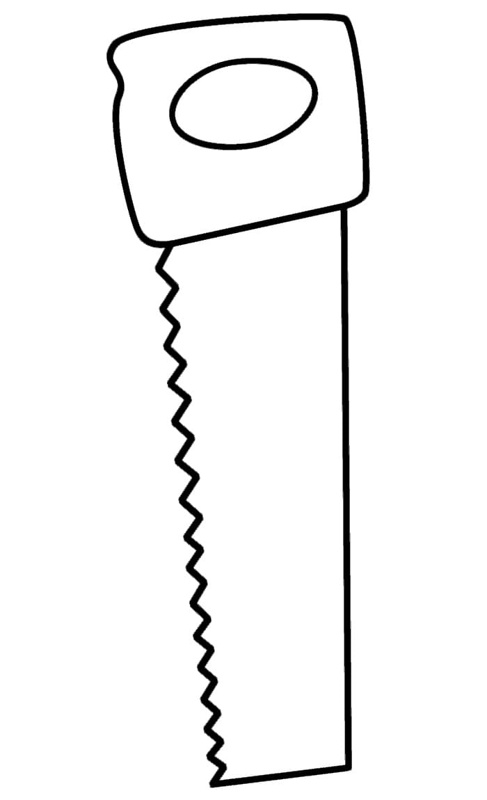 Desenho Pdf de Serrá de Mão para Baixar e Colorir e Pintar