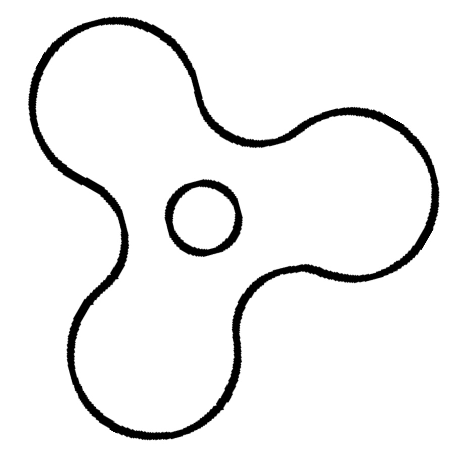 Desenho de Fidget Spinner Bonito para Colorir Pdf e Pintar