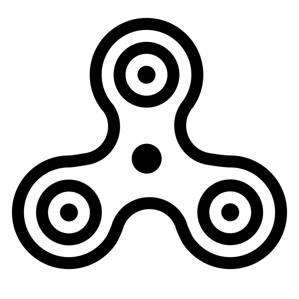 Desenho de Fidget Spinner Infantil para Imprimir e Pintar