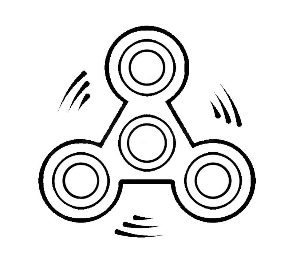 Desenho de Fidget Spinner para Colorir Pdf e Pintar