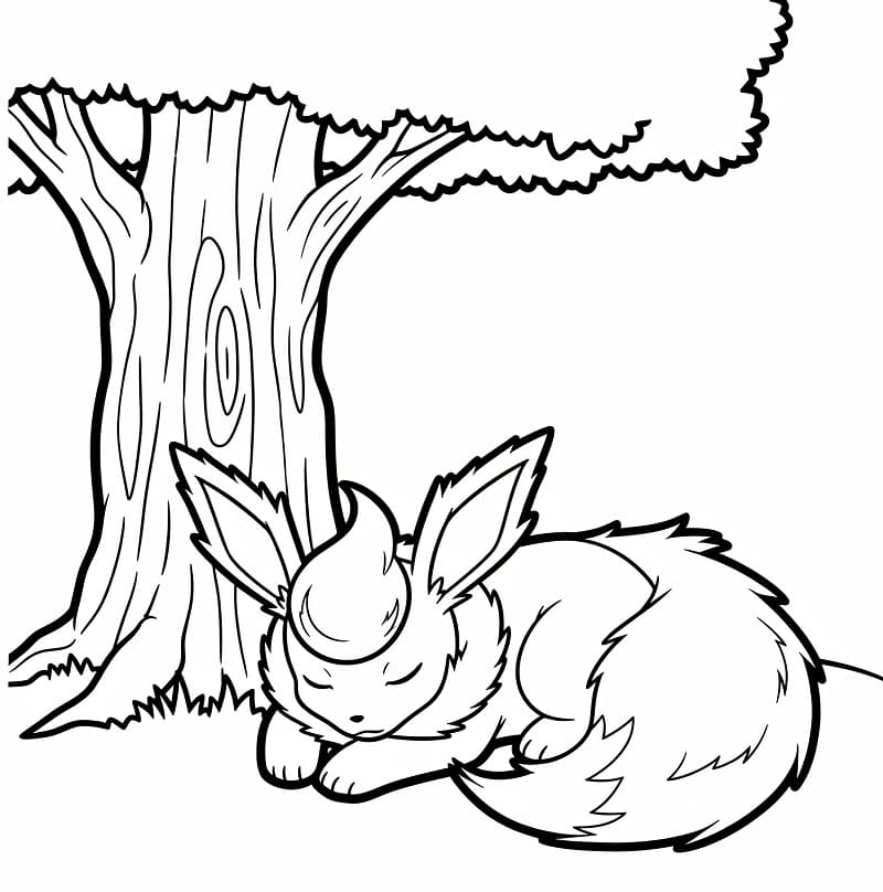Desenho de Flareon Grátis para Crianças para Colorir