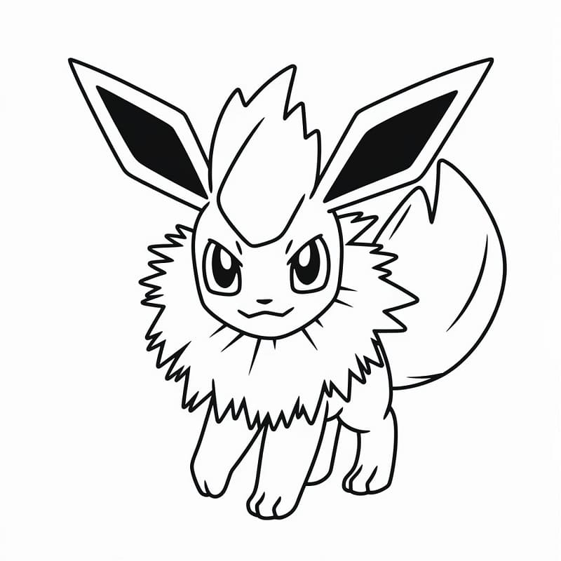 Desenho de Imprimivel Flareon para Colorir