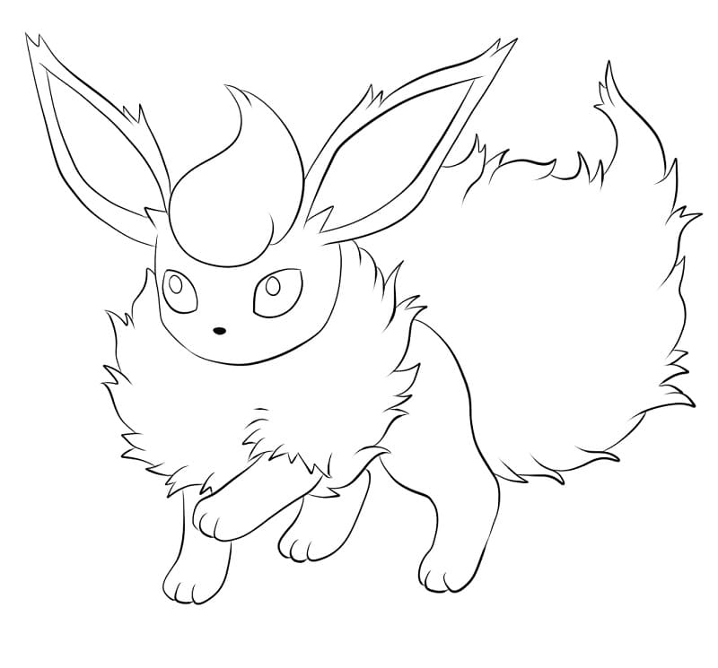 Desenho de Imprimivel Grátis Flareon para Colorir