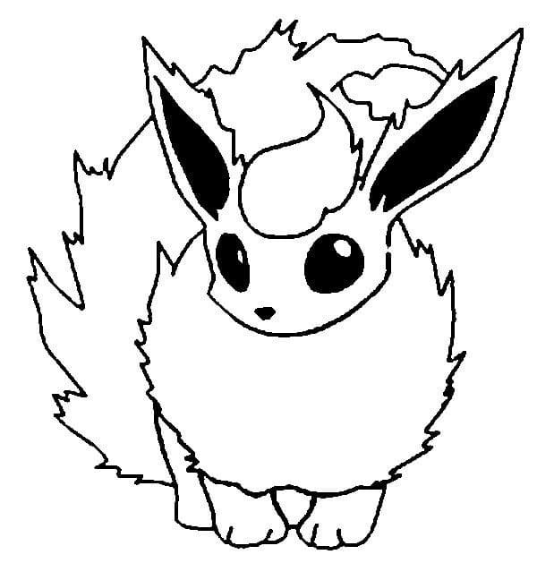 Desenho de Pokemon Flareon para Crianças para Colorir
