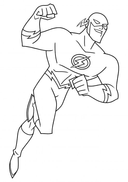 Desenho de Barry Allen Flash para Colorir e Pintar