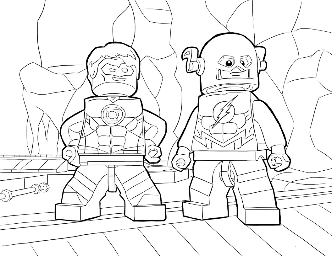 Desenho de Flash Lego para Colorir e Pintar