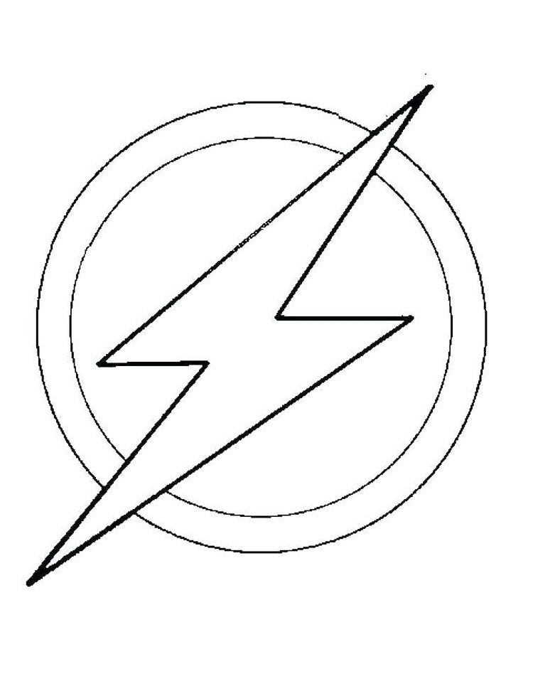 Desenho Logo do Flash para Colorir em Pdf e Pintar