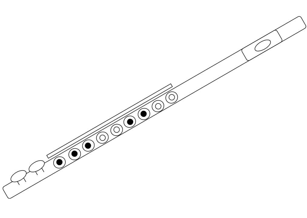 Desenho de Flauta Imprimivel Download e Pintar