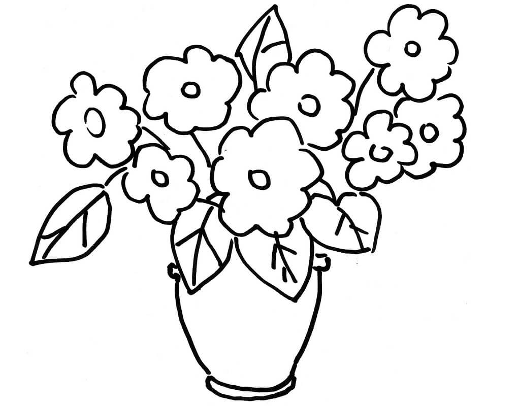 Desenho Flor Amor Perfeito Violeta para Colorir e Pintar