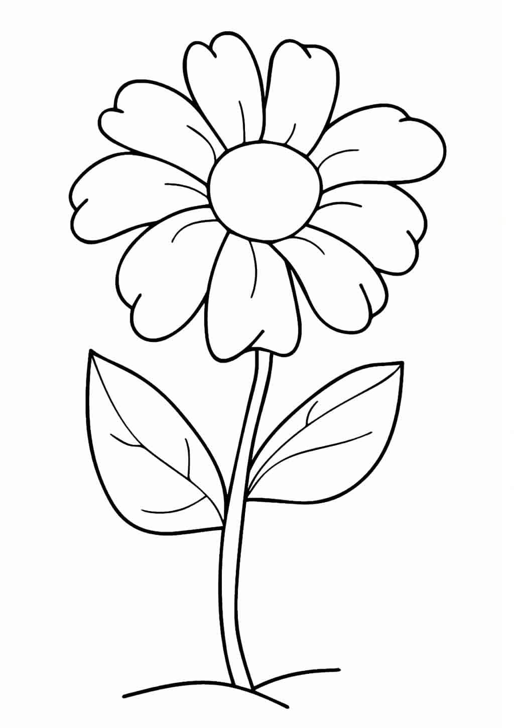 Desenho de uma Flor Muito Linda para Colorir e Pintar