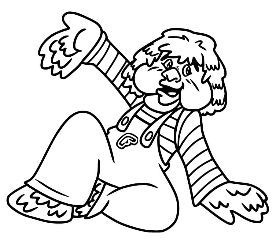 Desenho de Fofao Feliz para Colorir e Pintar