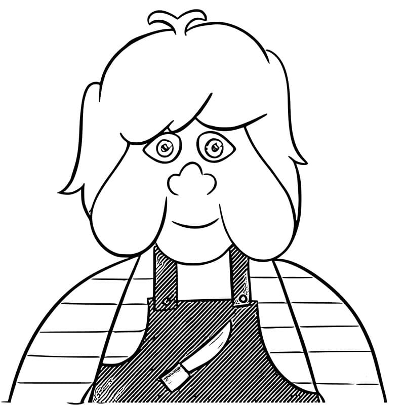 Desenho de Fofao Sorridente para Colorir e Pintar