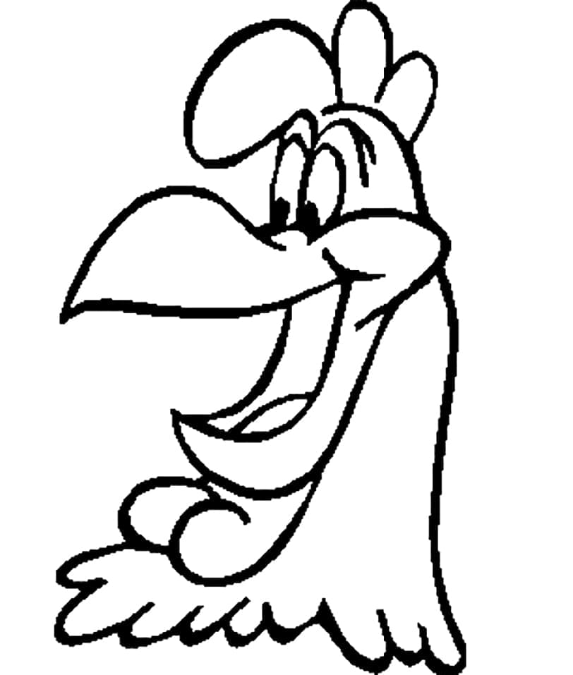 Desenho Cara de Foghorn Leghorn para Colorir e Pintar
