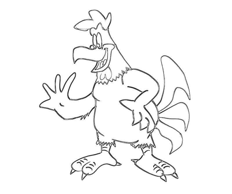 Desenho de Foghorn Leghorn para Colorir Pdf e Pintar