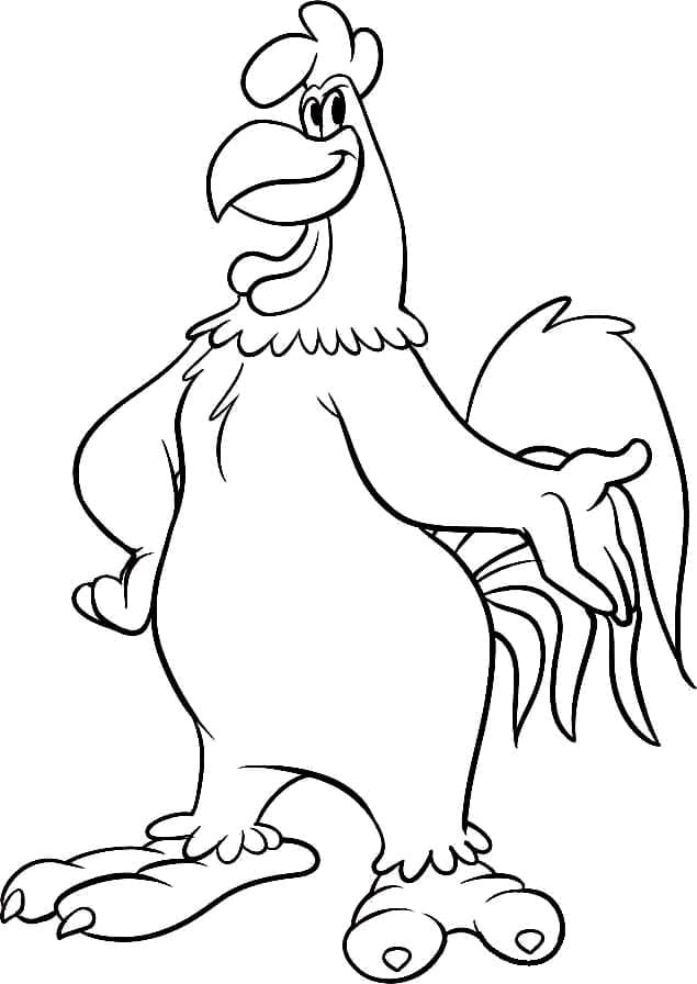 Desenho de Foghorn Leghorn para Imprimir Lápis de Cor e Pintar