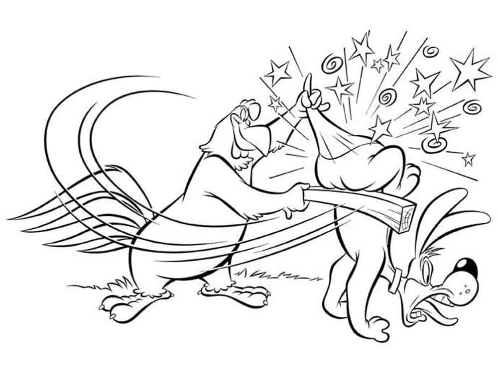 Desenho de Foghorn Leghorn para Pintar Giz de Cera