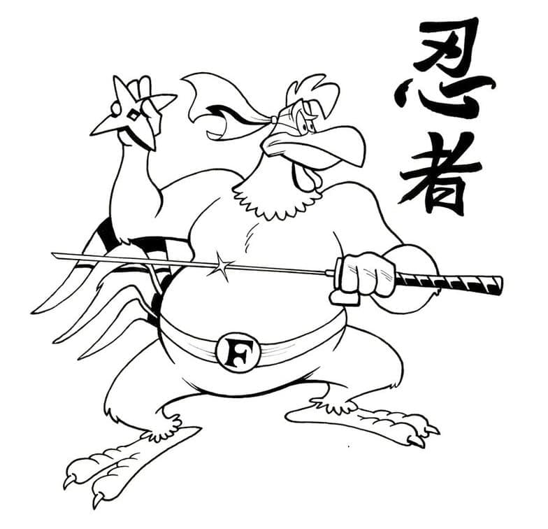 Desenho Foghorn Leghorn de Looney Tunes para Colorir e Pintar