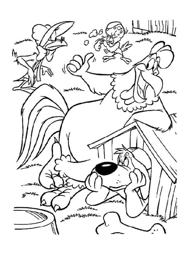 Desenho Foghorn Leghorn para Colorir e Pintar