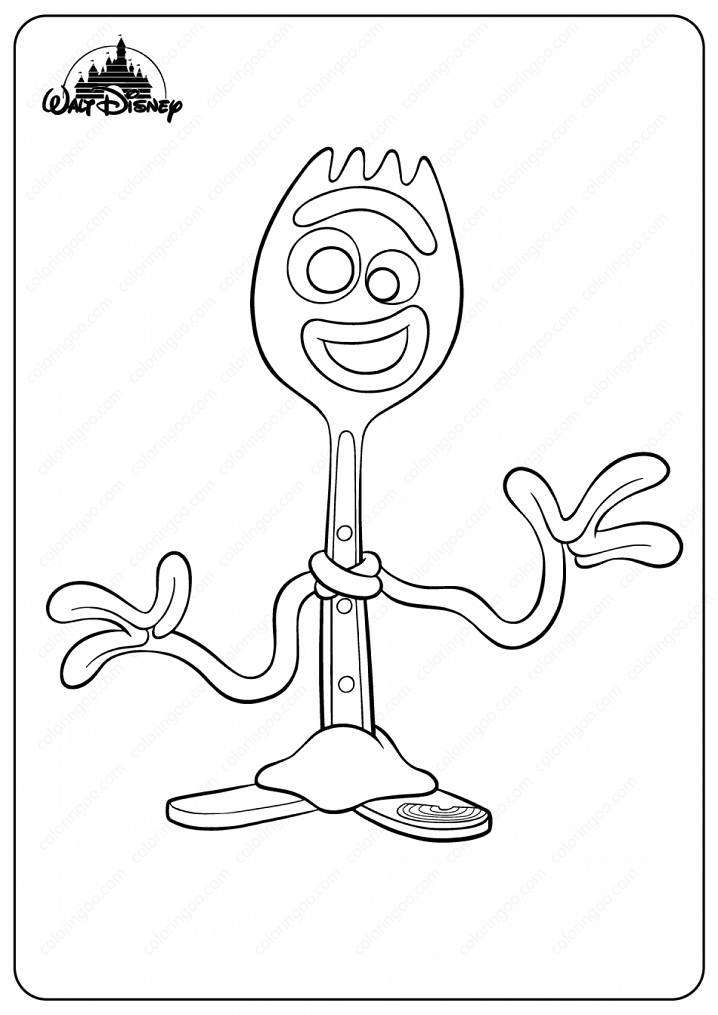 Desenho de Forky Imprimivel Download e Pintar