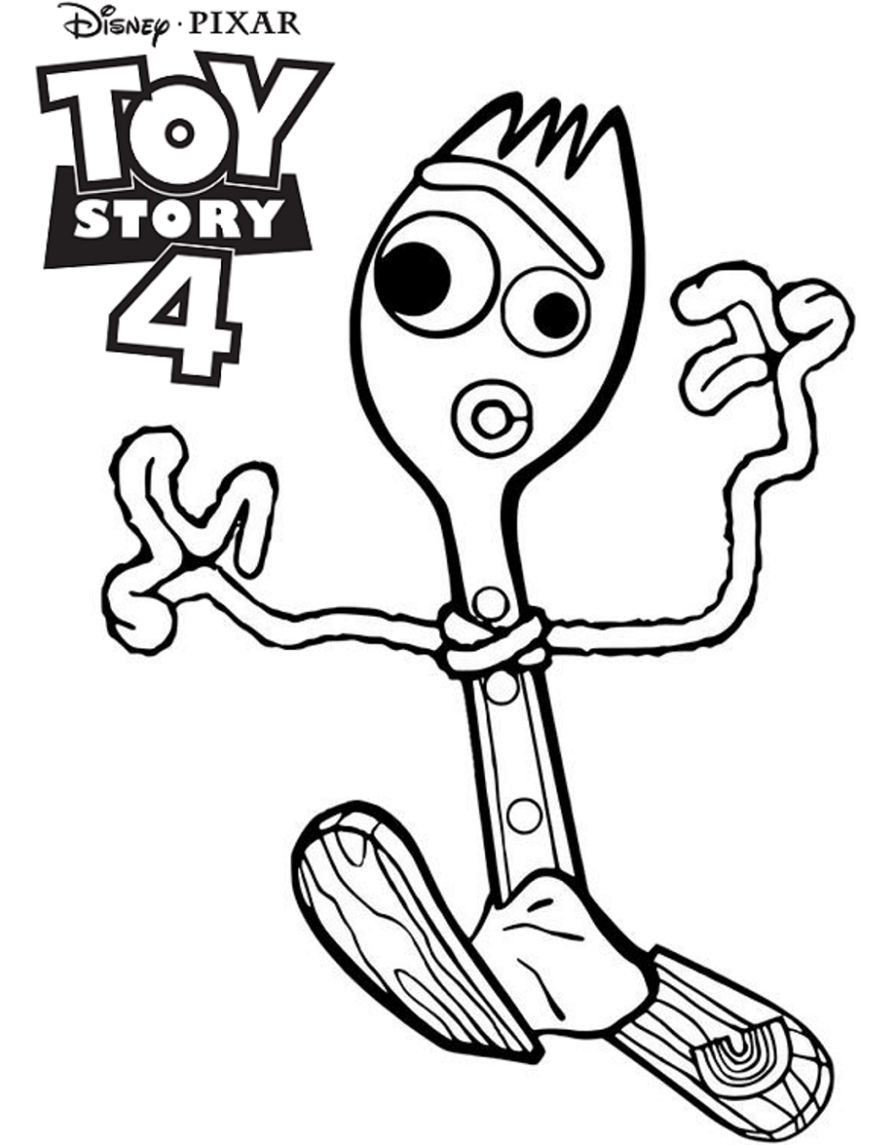 Desenho de Forky para Colorir Pdf e Pintar