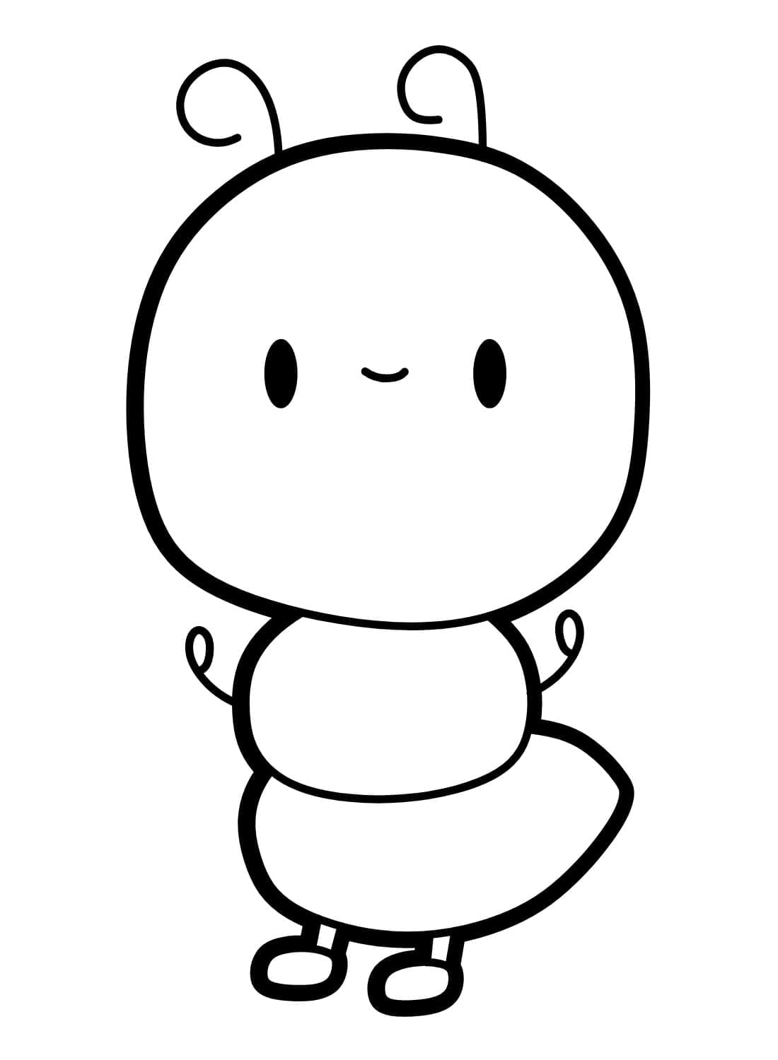 Desenho de Pequena Formigá para Colorir e Pintar